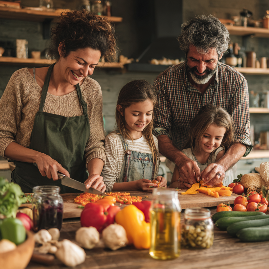 Active Romanian adults of different ages engaging in outdoor physical activities, jogging and exercising together in a park setting, displaying energy and vitality
